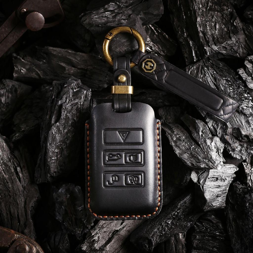 Handmade Vintage Leather Key Cover for Land Rover Range Rover Discovery 5 and Jaguar