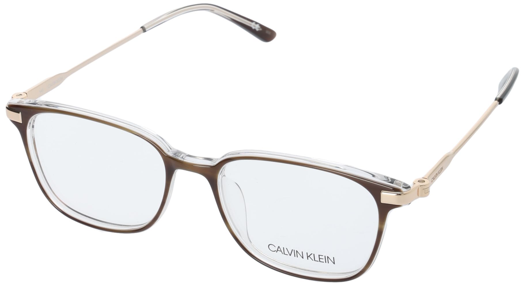 Calvin Klein eyeglasses frame size 222 Brown CK19714A-53 - Horn/Crystal
