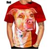2022 New Summer 3D Pitbull Dog Cool Design T Shirt Men Tops Hipster Tees Boy Painting Man Casual T-shirt