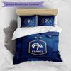 France Football Printed Bedding 3 Piece Set Cozy Breathable Bed Cover Set as Housewarming Holiday Gift