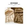 Korean balaclava hat for women, winter warm hat with integrated neck warmer, couple's style, ear protection, knitted wool hat