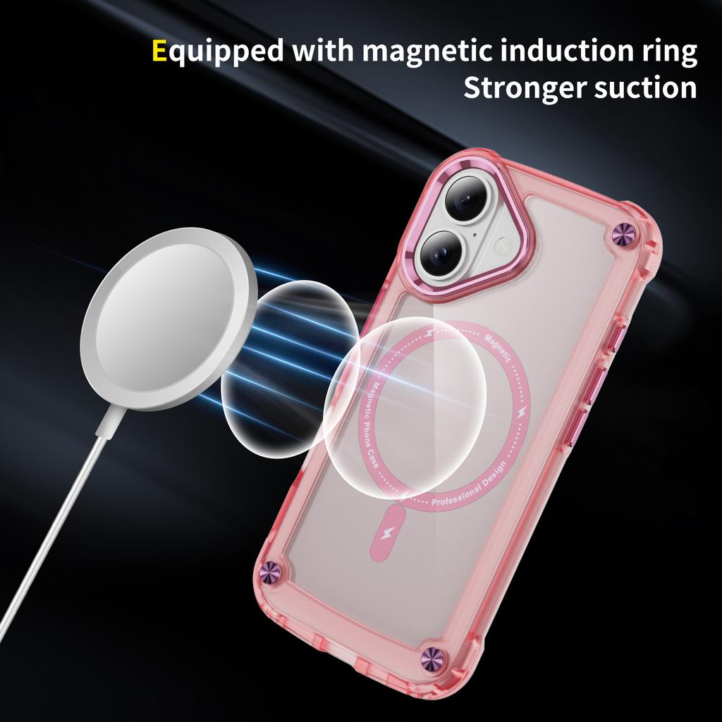 For iPhone 17 Case Skin Touch TPU+PC Phone Cover Compatible with MagSafe