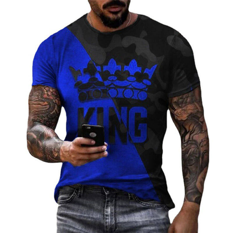 Men's Summer T-shirt 3D Yin Yang Bagua Printed Men's and Women's T-shirt