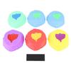 6pcs Light Up Stepping Stones Plastic Balancing Jumping Stones with Anti Slip Pad for Training