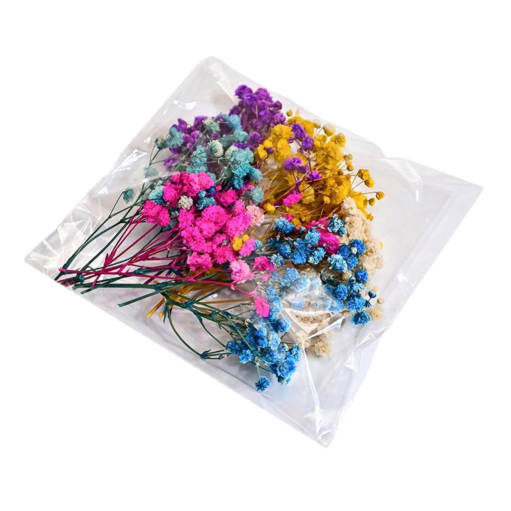 Bukiet z suszonego gipsówki i hortensji zatopionych w żywicy, wieczna dekoracja kwiatowa do domu, prezent ślubny