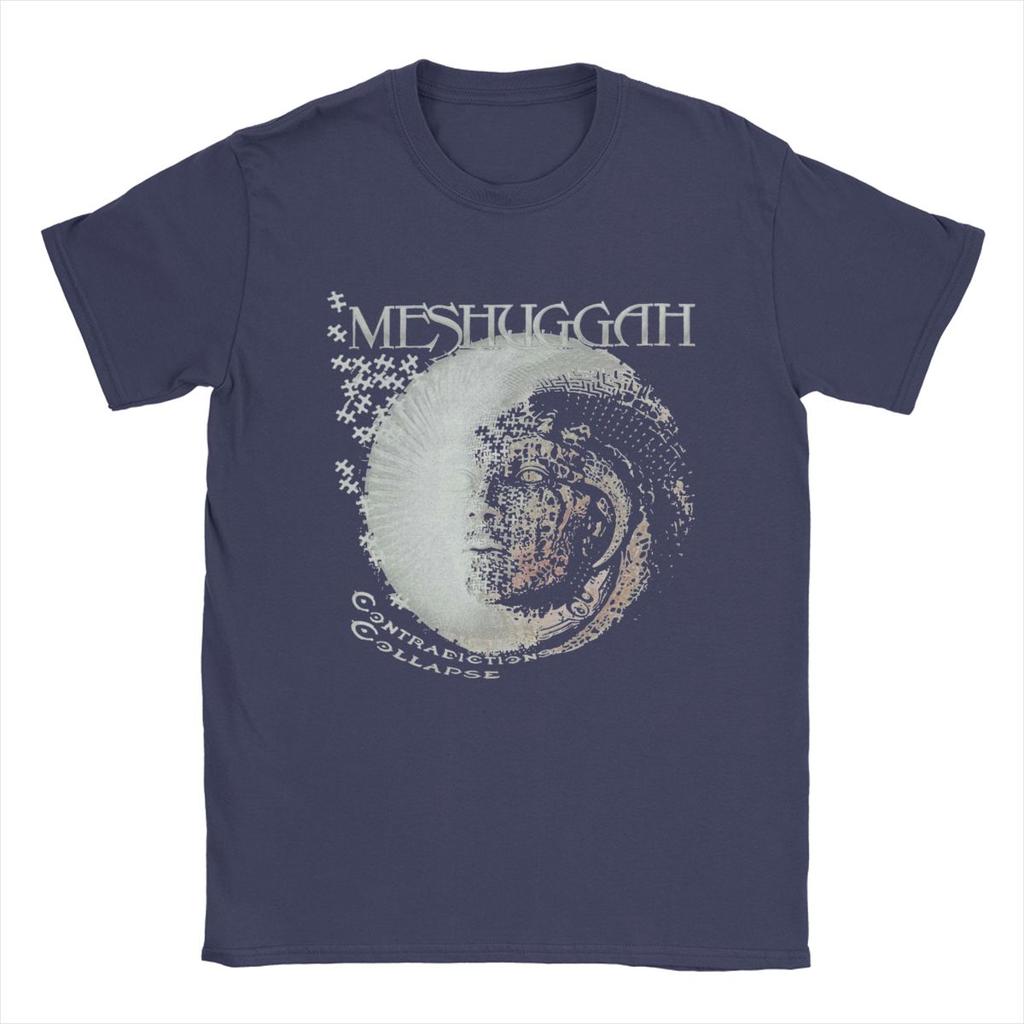 Meshuggah Herren T-Shirt Hipster T-Shirt Kurzarm Rundhals T-Shirt Reine Baumwolle Partykleidung