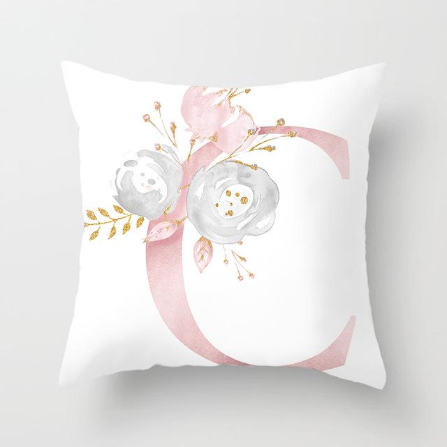 26 Letters Cushion Cover Letter Home Decorative Pillowcase Polyester Throw Pillow Case Cushion Cover For Sofa Almohada Hot Zt25
