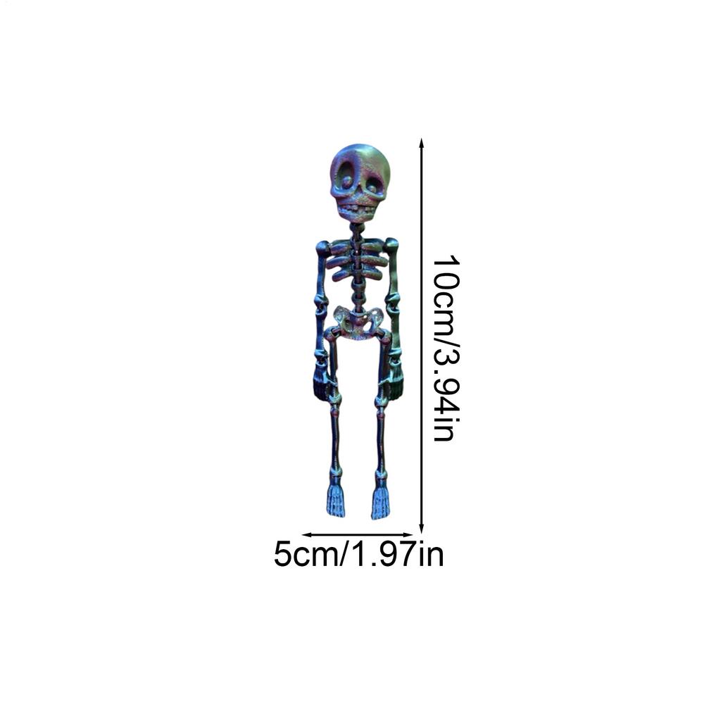 Skeleton Fridge Magnets Halloween Poseable Skeleton Decorative Magnets Cool Skull Decor Funny Spooky Stickers Party Supplies