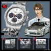 Initial D Spolupráce Ryosuke MAZDA Solární 10 ATM Vodotěsné Minerální Stříbrný [AngelClover] Hodinky, Takahashi, Model RX7-FC3S, Napájené, Odolné, Sklo,