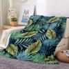 Tropical Leaves Flannel Blanket Throw Blanket Soft Warm Sofa Bed Camping Home Decor Unique Christmas Gift C9261027