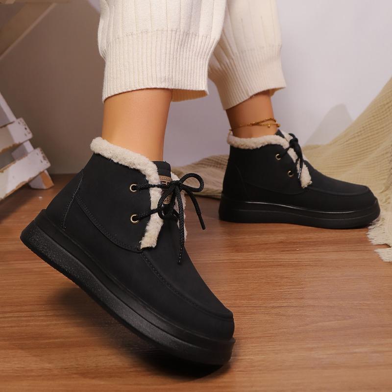 2024 New Winter Women's Snow Boots Thick-soled Warm Plush Cotton Shoes Fashionable Women's Casual Ankle Boots