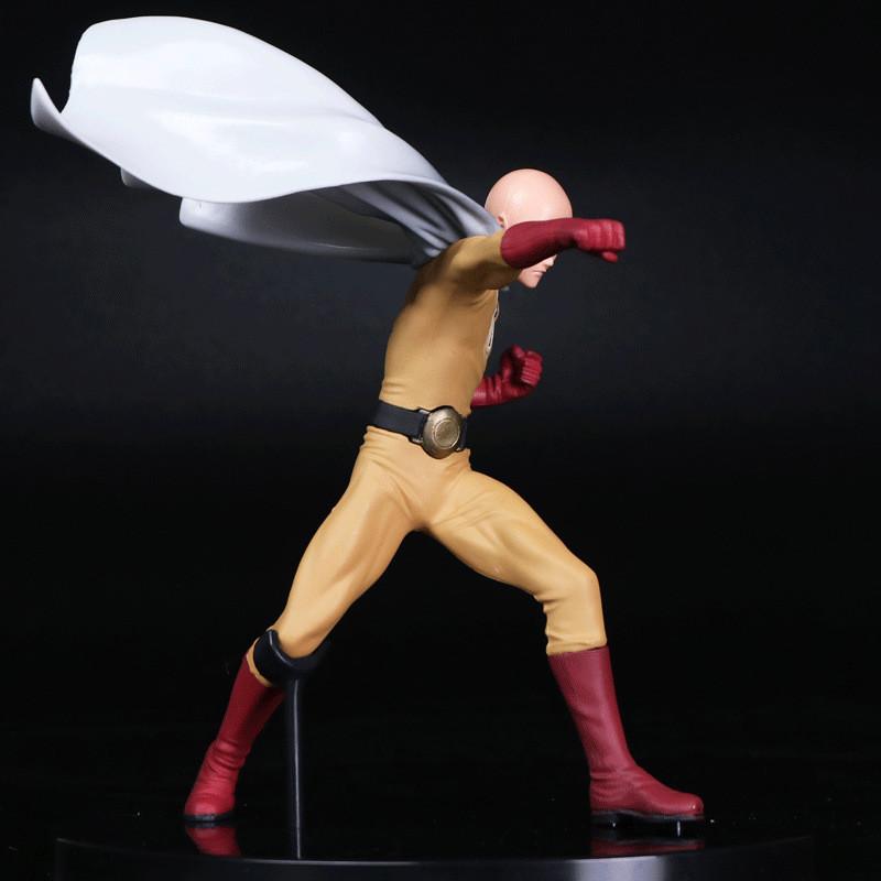 Figura de Anime ONE PUNCH-MAN Saitama em Pose de Luta de 14CM Brinquedo Periférico de PVC Colecionável Escultura Pequena Decoração de Mesa