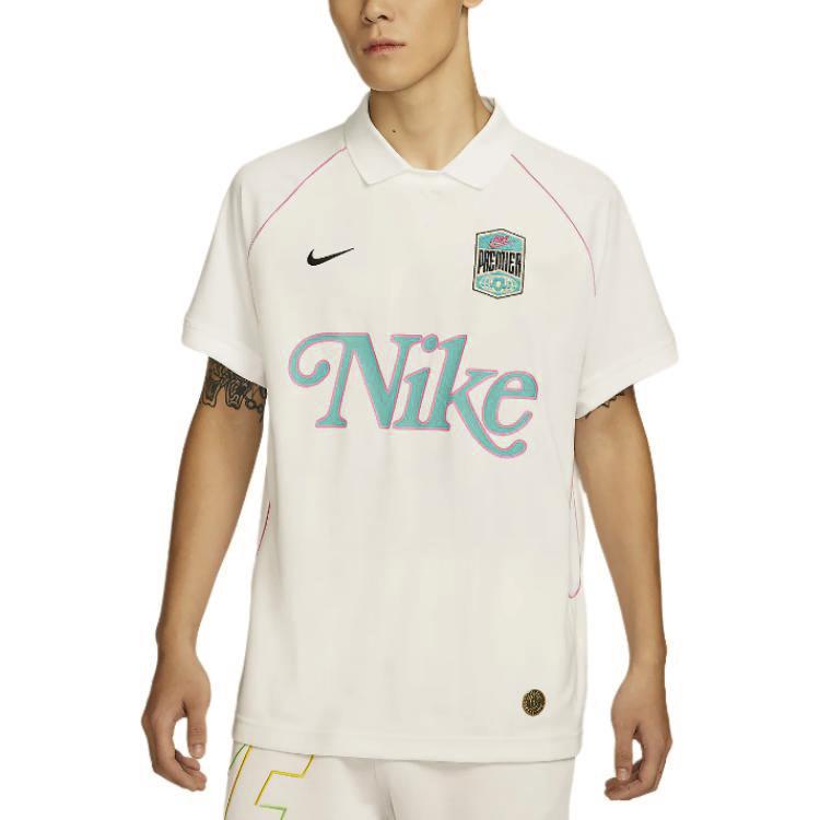 Nike Retro Jersey Letter Number Print Breathable Quick-Dry Short Sleeve Football Shirt Men Tops Mountain-White HM4462-100