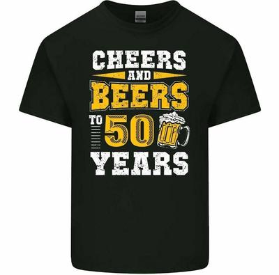 50º aniversário 1973 engraçado Cheers Beers 50 anos álcool Top camiseta unissex