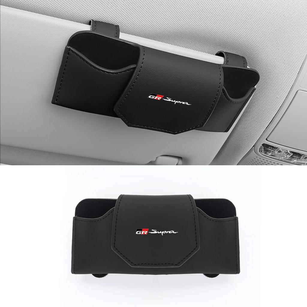 Supra Sunglasses Holder with GR Supra Glasses Compatible with GR Supra 80 Series Car Glasses Easy Protects Leather Sun Car Car Accessories Supra [GR