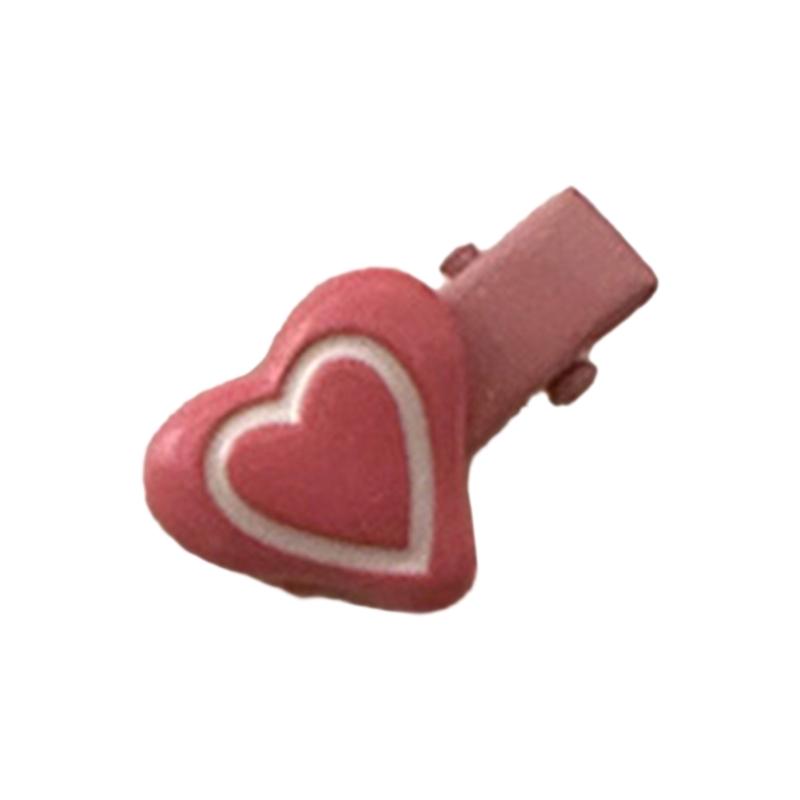 

Children Cute Star Heart Ornament Hair Clips Lovely Sweet Hairpins for Women Girls Kid Hair Accessories Jewelry Gift рожевий червоний колір