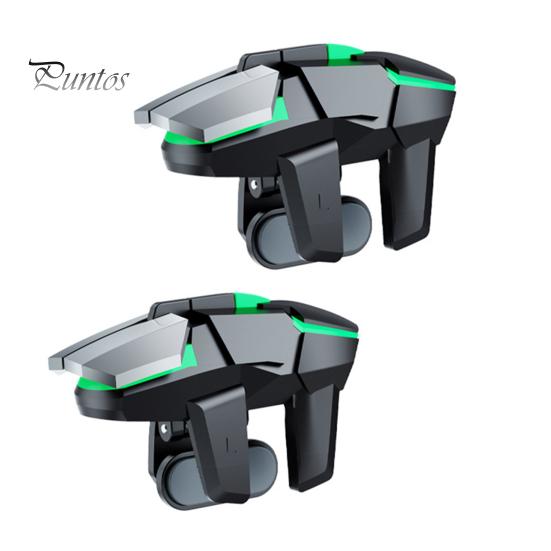 

2 шт. мобильный игровой контроллер триггер универсальный простой в установке высокочувствительный игровой контроллер стрельба прицеливание геймпад ручка джойстики чёрный