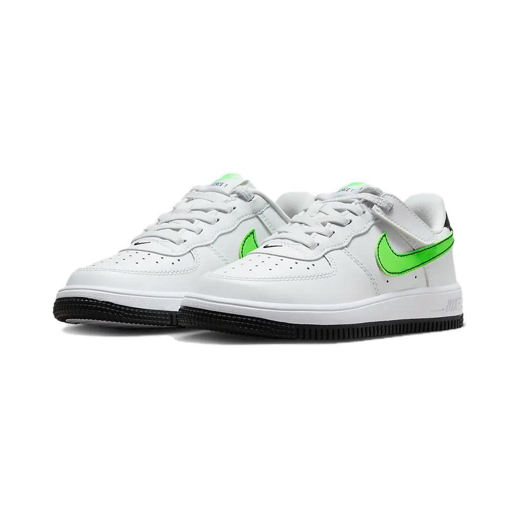 Nike Force 1 Low EasyOn PS White Green Strike Kids Sneakers Black FN0237-106