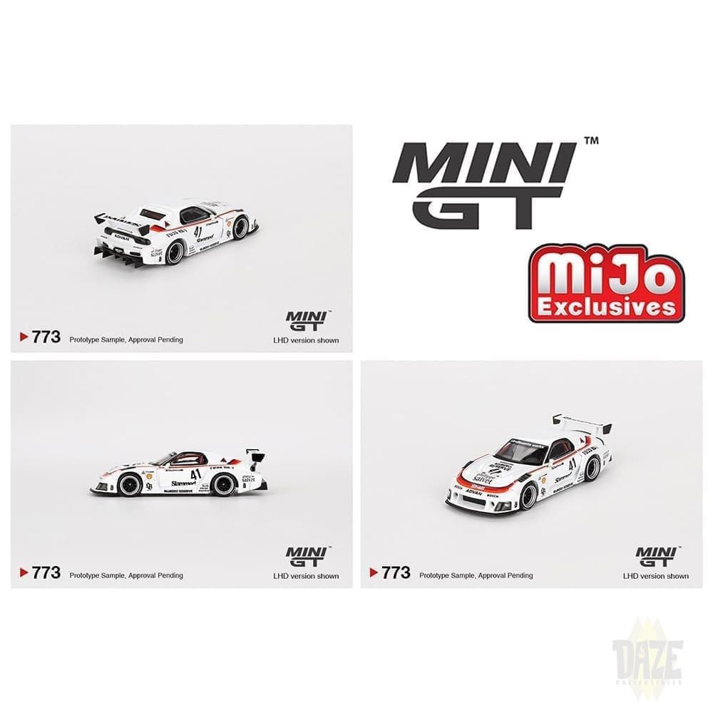 MINI GT Scale MiJo TOYS EXCLUSIVE MAZDA SILHOUETTE USA MiJo Toys Exclusive Mazda SILHOUETTE MGT00773 164 - RX-7 LB-SUPER #41 (NUMERO RESERVE) RX-7