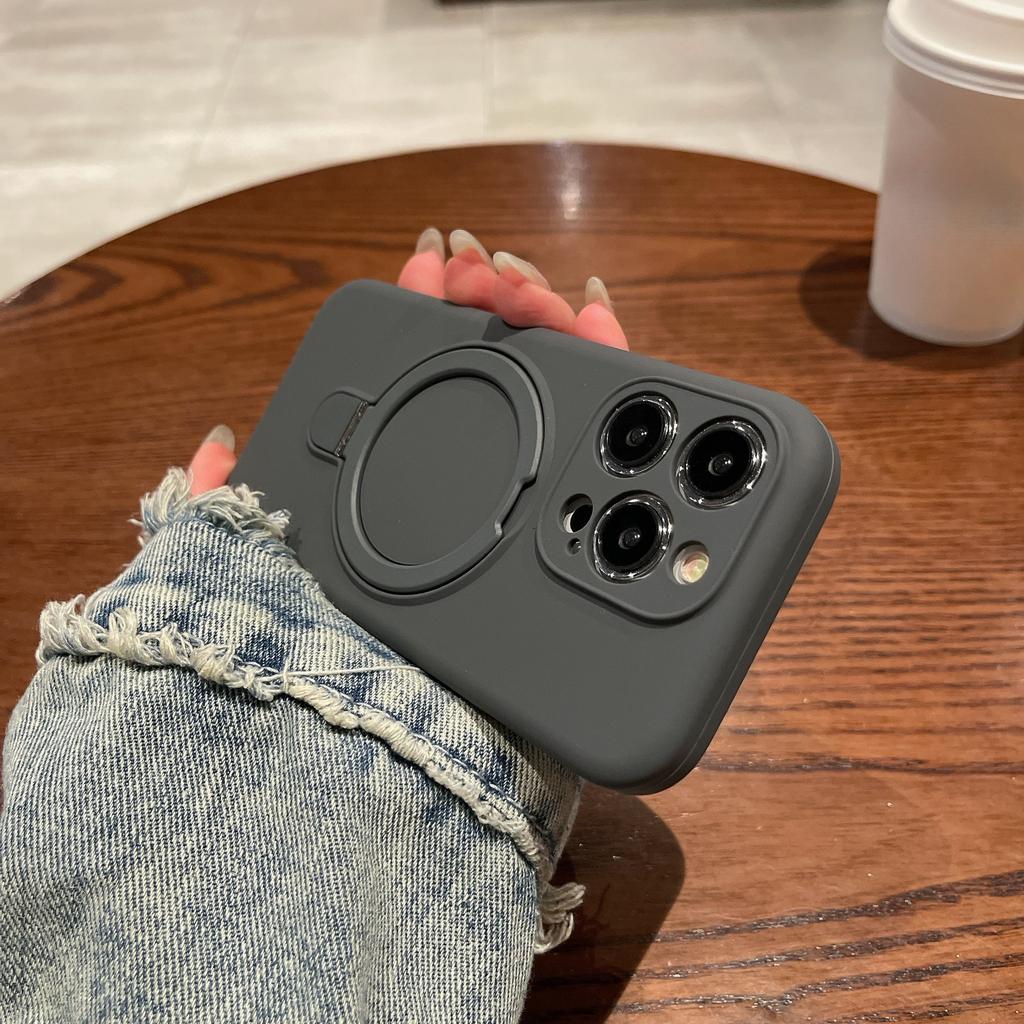 Pure Liquid Silicone Case for Apple iPhone 17 Pro Max - Soft Shockproof with Magnetic Holder Full Cover On iPhone 16/15/14/13/12/11/Pro/Plus/ProMax