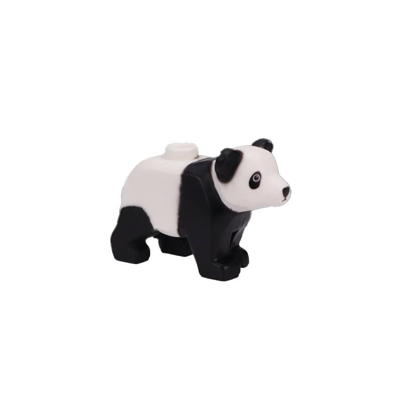 MOC Animals Building Block Goat Sheep Parrot Otter Cow Dog Pet Cat Panda Leopard Tiger Pig Zoo Deer Bear Eagle Bricks Toys Gift