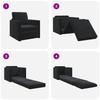 Black Sleeper Sofa 74 x 77 x 81 cm Velvet