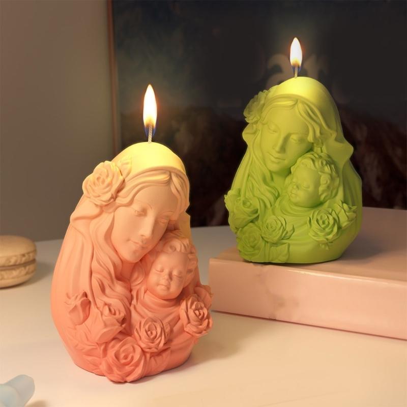 Mother Baby Shape Silicone Molds Gypsum Silicone Molds for Candle Soap Making Fondant Silicone Mould Epoxy Resin Molds