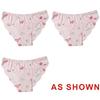 TERMEZY 3Pcs/Lot Women's Sexy Ice Silk Panties Printed High Elasticity Cool Briefs Low-Rise Seamless Breathable Briefs