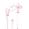 3Pcs Cat Teaser Wand Interactive Cat Feather Toy with Bell for Cat Kitten Playing Pink