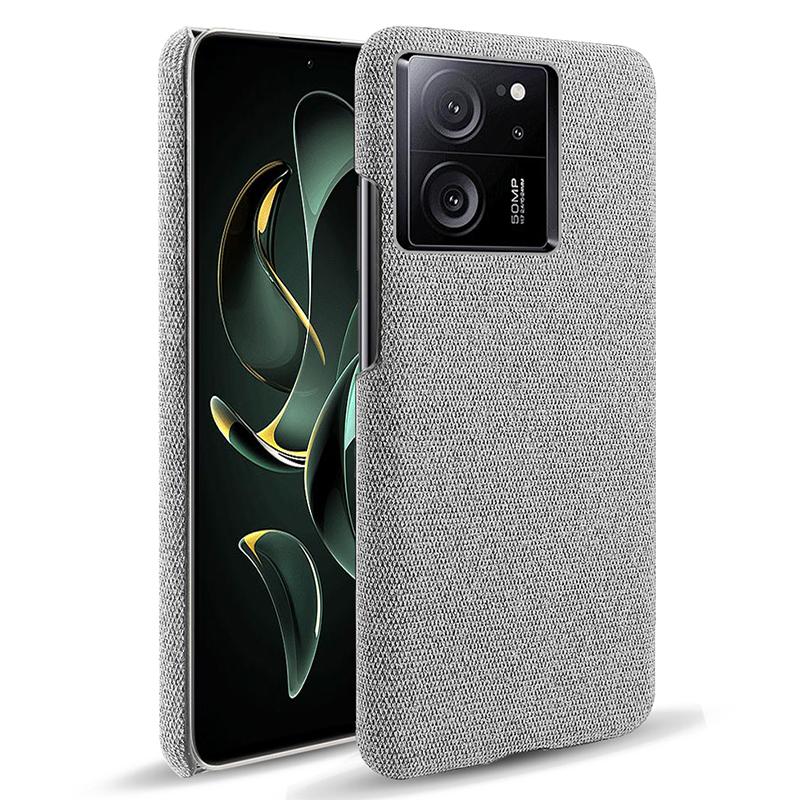 

Slim-Fit Phone Shell for Xiaomi Redmi K60 Ultra/13T/13T Pro Cloth+Hard PC Protective Phone Cover Case Light Grey