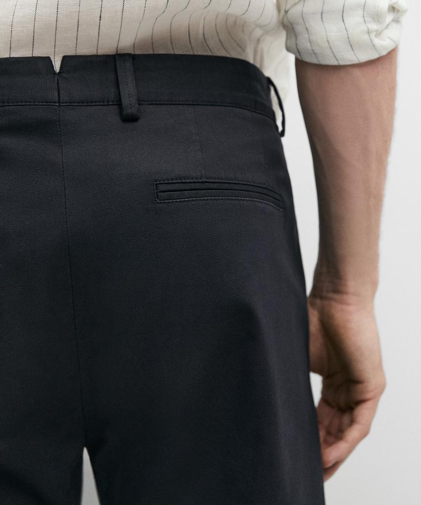 Masimodutti Slim Fit Textured Pants