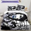 3pcs Duvet Cover Set (1*Duvet Cover + 2*Pillowcase, Without Core), Corpse Bride Print Soft All‑Season Bedding Set, Home Bedroom Decor Gift