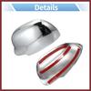 for GMC Envoy 2002-2009 for Buick Rainier 2004-2007 Driver Passenger Side Mirror Covers Cap Overlay Rearview Mirror Guard Covers Silver Tone 1 Pair