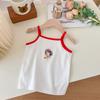 Summer Girls Cotton Cartoon Camisole Thin Breathable Sleeveless Vest Kids Underwear Top