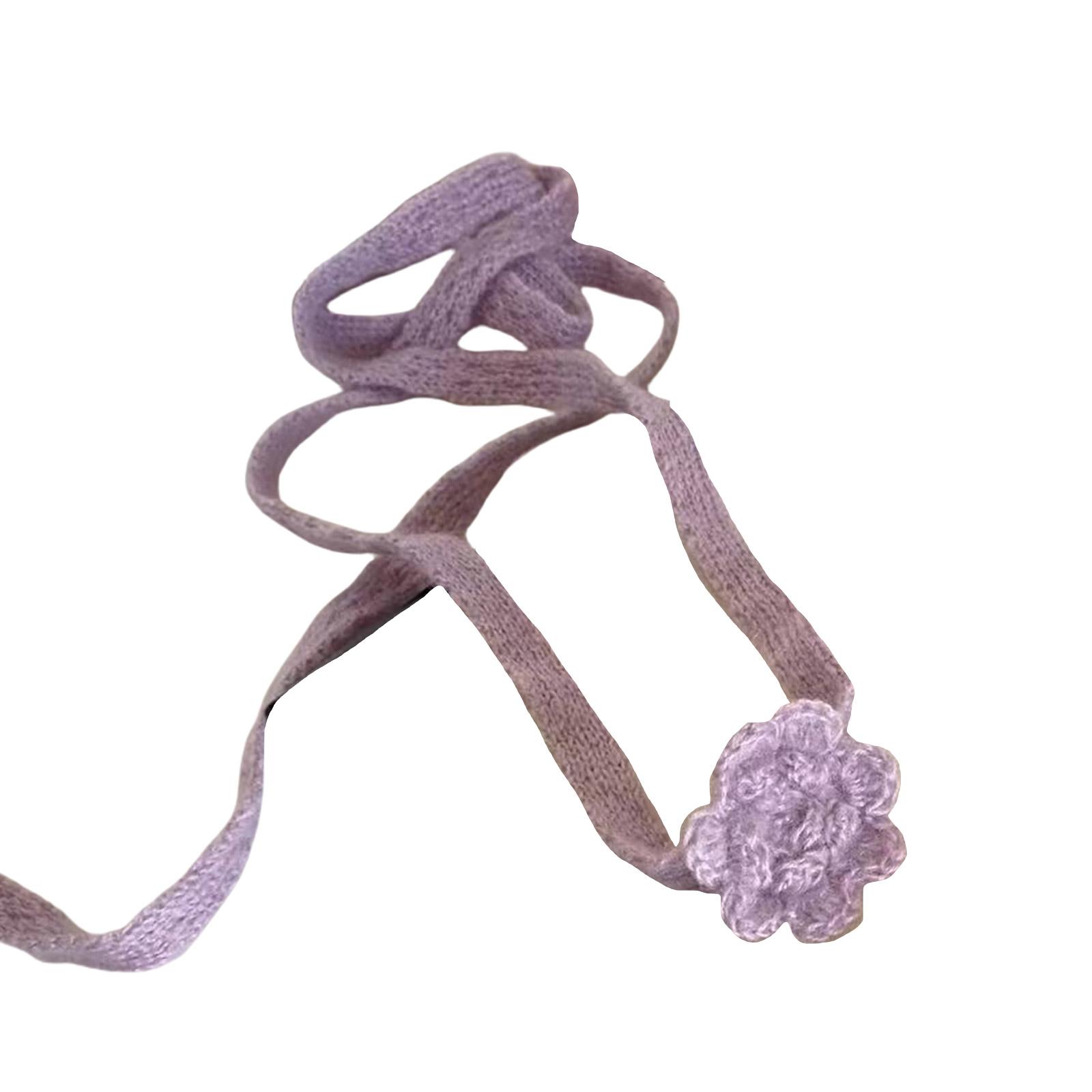 

Шарф ручной работы с узором розы, элегантное украшение на ключицу, бижутерия для женщин, универсальный модный аксессуар фиолетовый