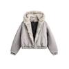 VAYLA Y2K Amerikanische Schwarze Retro Wollkragen Verdickte Baumwolljacke Herren und Damen Mode Punk Vintage Streetwear Lockere Freizeitjacken