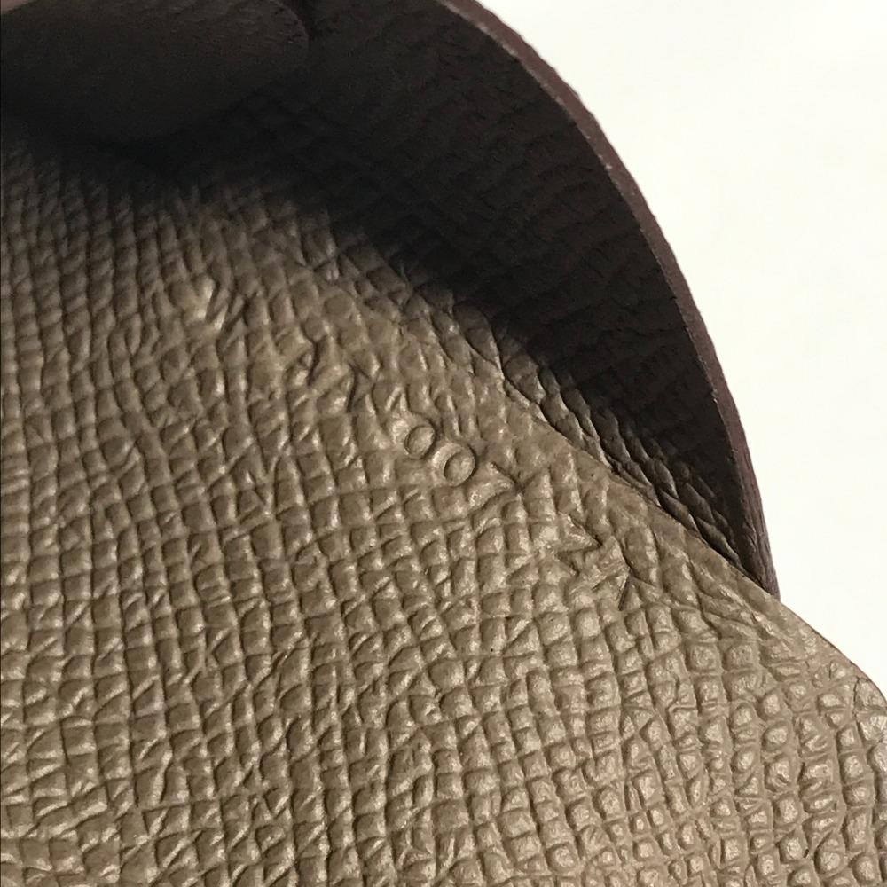 HERMES Two fold Calvi Duo Card Case Wallet coin purse Epsom Etoupe gray Unused