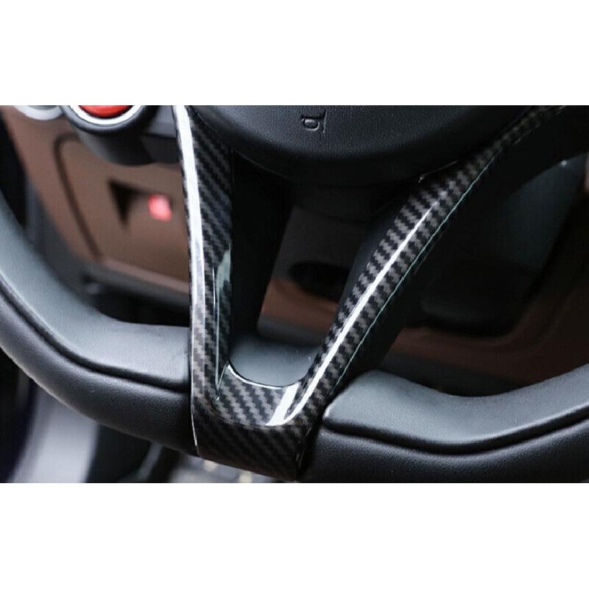 Carbon Fiber Grain Steering Wheel Cover Trim Fit For Alfa Romeo Giulia 2017-2023