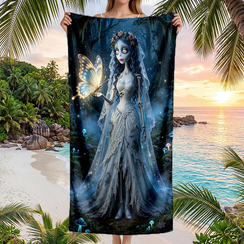 Large Beach Towel Quick Dry Absorbent Towel For Beach IndoorCorpse Bride Emily Victor