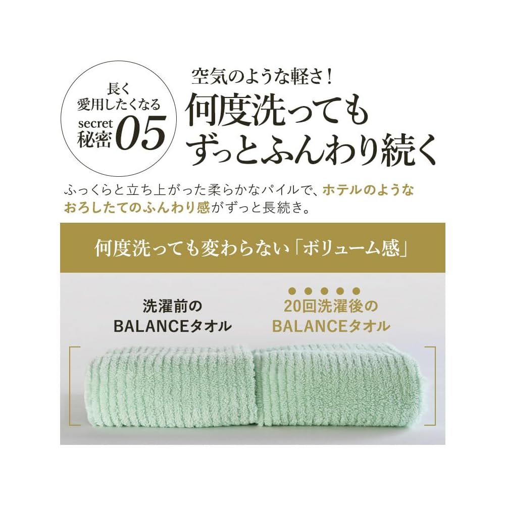 ASiTA Bath Towel, 1 piece, Off-white, Imabari Towel, Approx. 60 x 120 cm, 100% Cotton, Highly