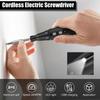 Anti-Slip Handle Cordless Screwdriver Chrome Vanadium Steel Charging Straight Rod Electric Screwdriver Set LED Lights
