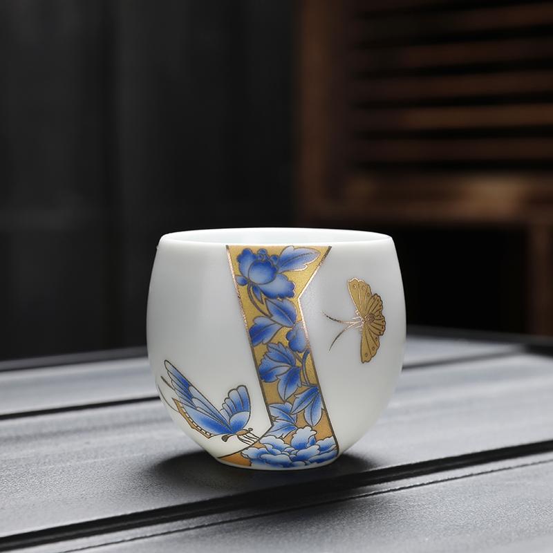 Ceramic Single Cup Coffeeware Teaware Kung Fu Tea Accessories Cups Kitchen Dining Bar Home Garden