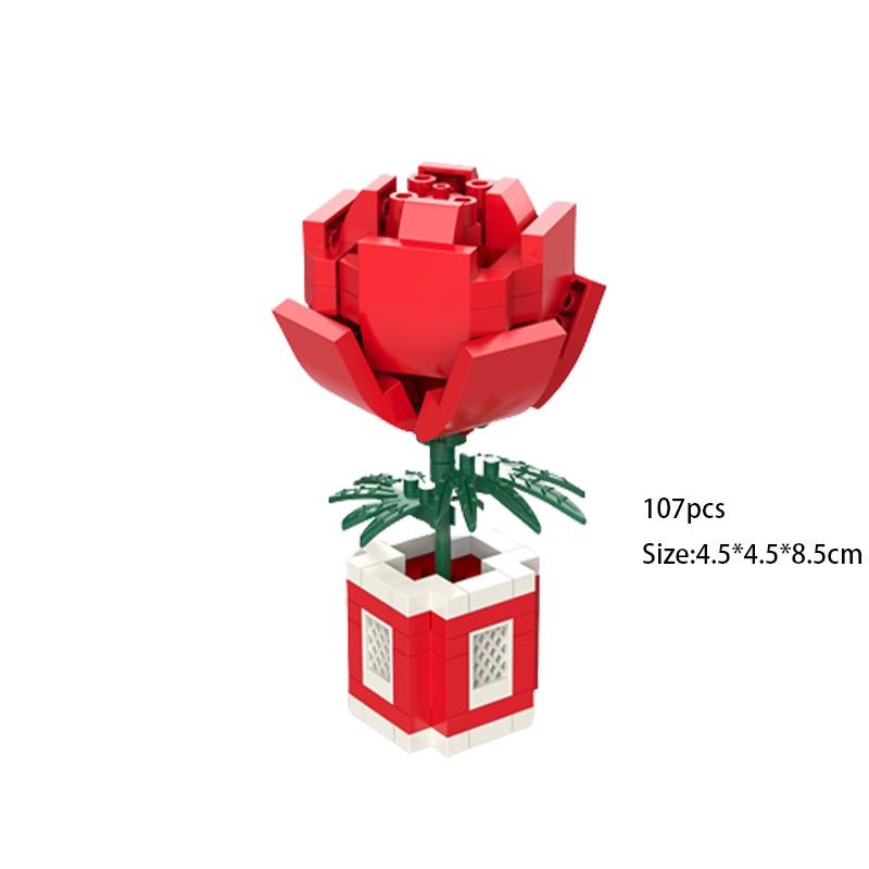 Rose Sunflower Daisy Building Blocks Model Toy Kids Gift – Decorate Surprise