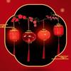 Luminous Chinese New Year Lantern Hand Made LED Lantern Lamp Red Lantern  Kids