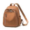 Fashion Wommen Backpack Pu Solid Color Travel Backpack Student Schoolbag