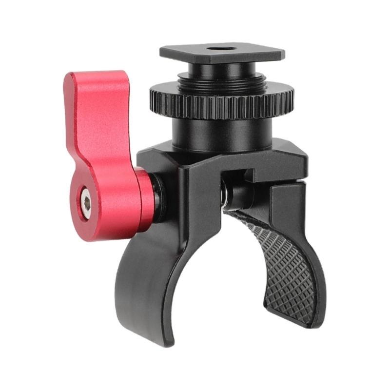 Metal Super Clamp with Shoe Mount Adapter for Microphone Cold Shoe Mount Photography Studio and Outdoor Essential