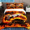 Galactic Gaming Game Controller 3pcs Bedding,Including 1pc Duvet Cover And 2pcs Pillowcases Perfect for Christmas,Ideal for Bedroom, Dormitory