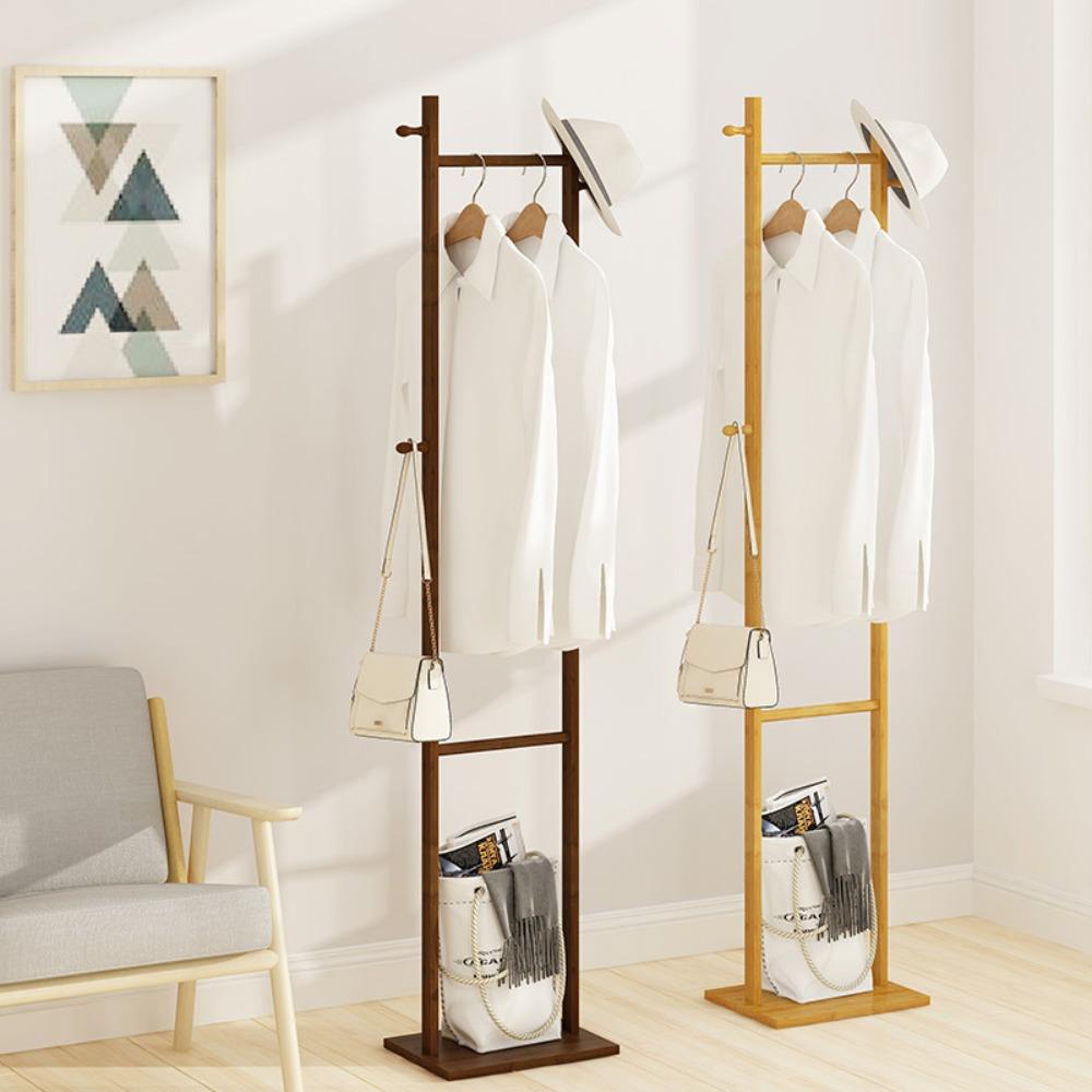 Vertical Clothes Rack Simple Clothes Hanger High-capacity Hat Rack To Ground Door Hanger Bedroom Multifunctional Storage Rack