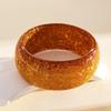 Y2K Boho Vintage Resin Bangle Women Wide Round Bracelet Dopamine Color Statement Wrist Jewelry For Daily Party Wear Accessories
