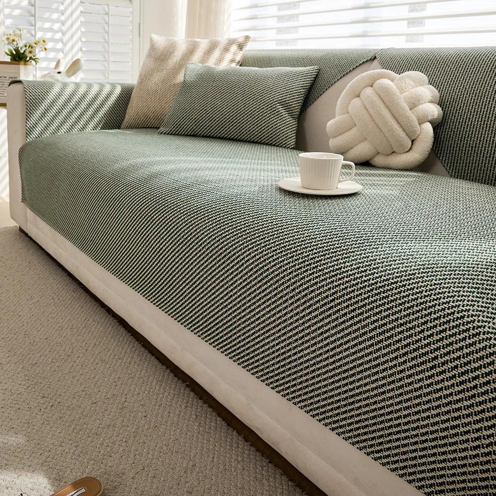 2025 New Style Sofa Cushion Light Luxury Advanced Four Seasons Universal Non-Slip Leather Sofa Special Cover Cover Cloth Towel